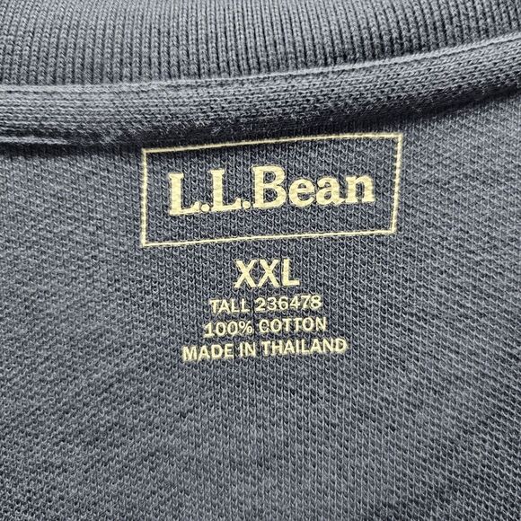 LL Bean Men's XXL Tall Long Sleeve Polo Henley Shirt XXLT - Picture 3 of 5